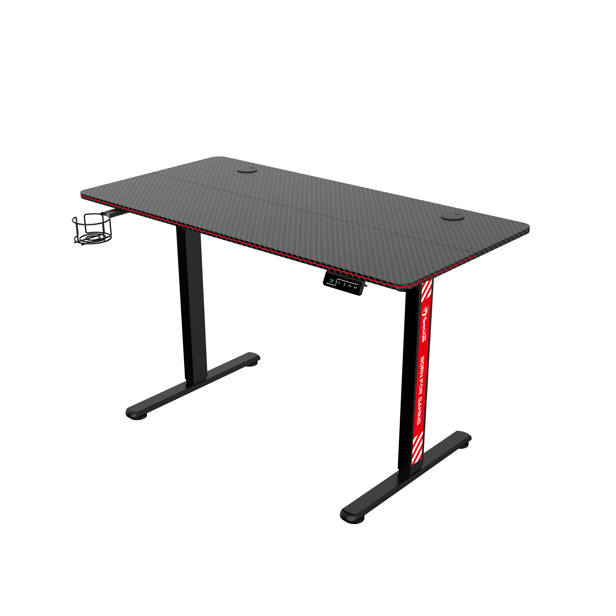 MARVO Arena E60 DE-10 Height-Adjustable & Ergonomic Gaming Desk