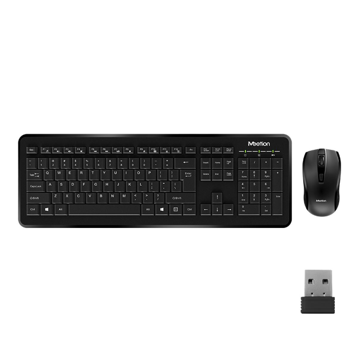 Meetion C4120 Wireless Keyboard & Mouse Combo Kit- Black