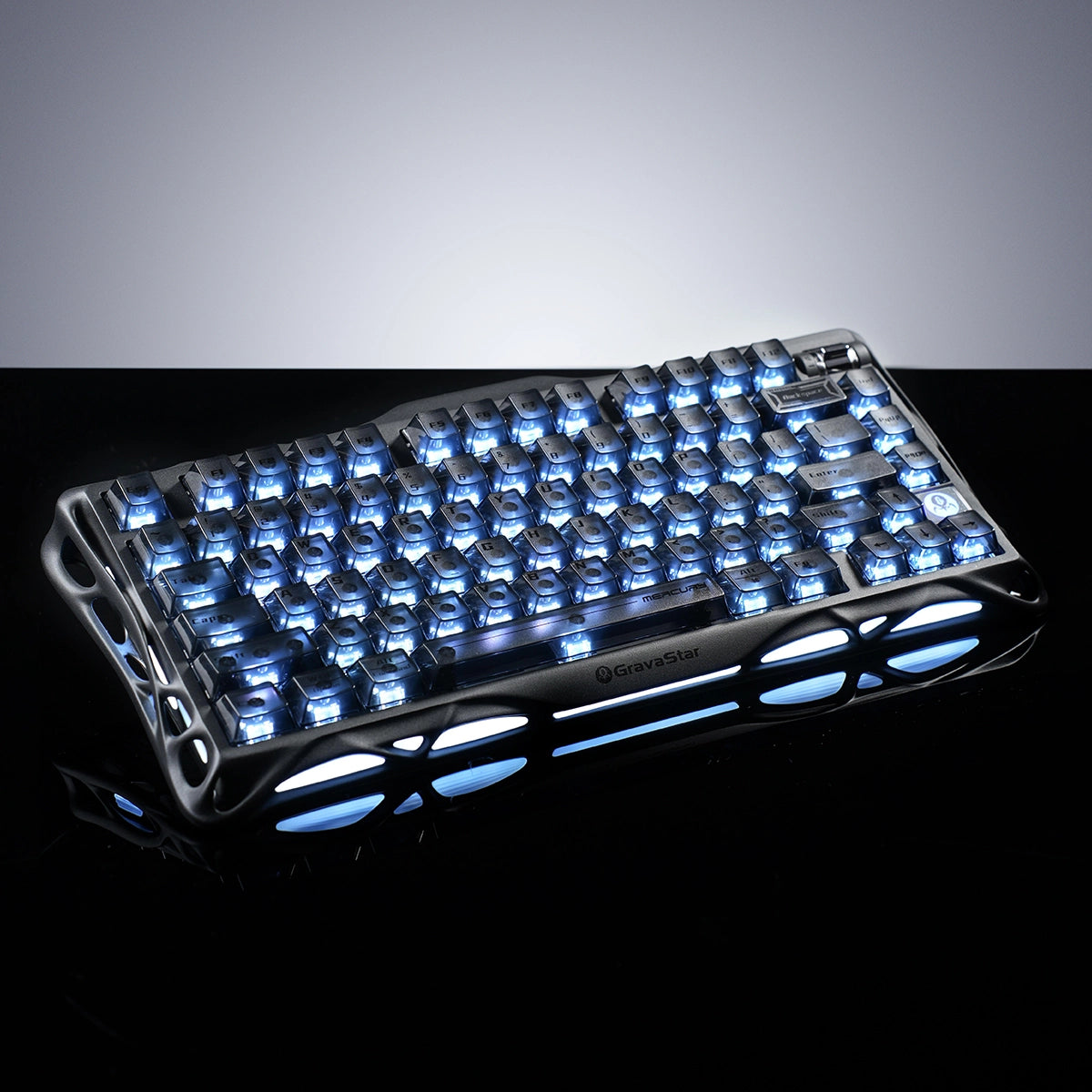GRAVASTAR K1 75% WIRELESS MECHANICAL GAMING KEYBOARD - Stealth Black