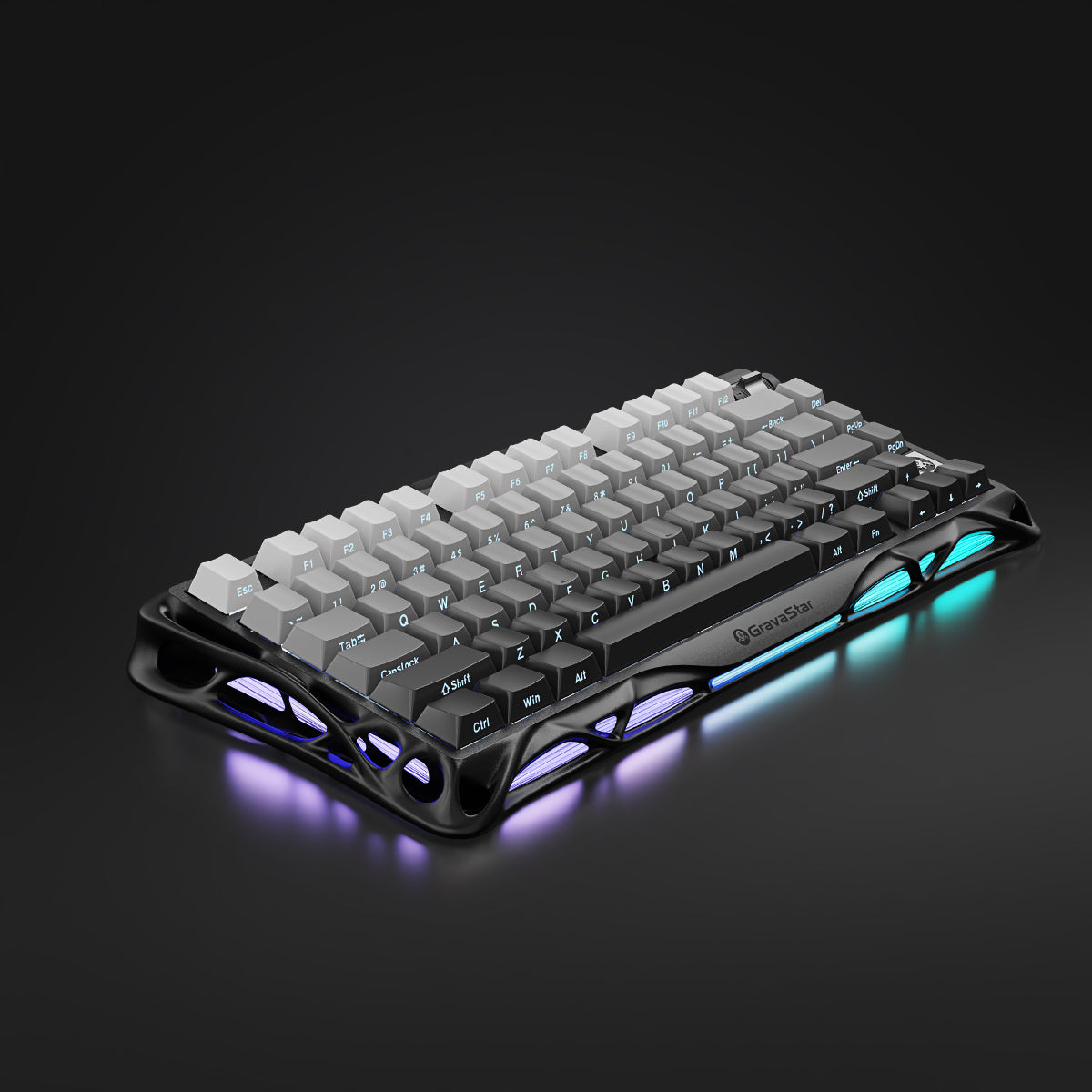 GRAVASTAR K1 75% WIRELESS MECHANICAL GAMING KEYBOARD - Stealth Black