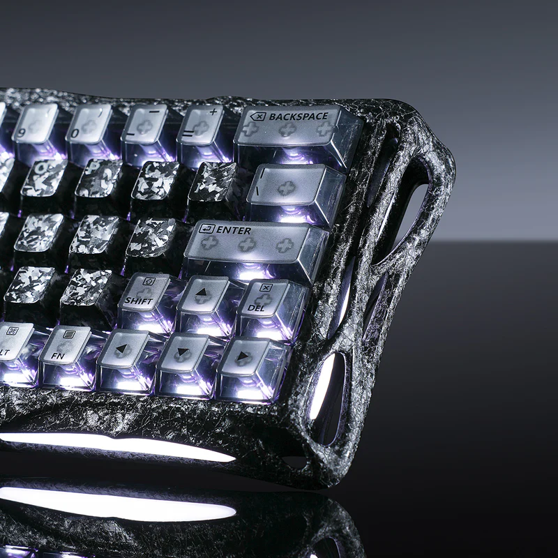 GravaStar Mercury V60 Pro 60% Hall Effect Magnetic Switch Gaming Keyboard - Cyber Frost Black