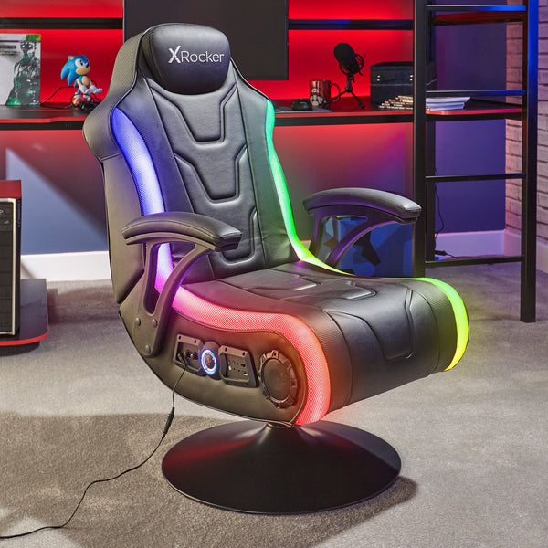 X Rocker Monsoon 4.1 Multi-Sound RGB Pedestal Gaming Chair