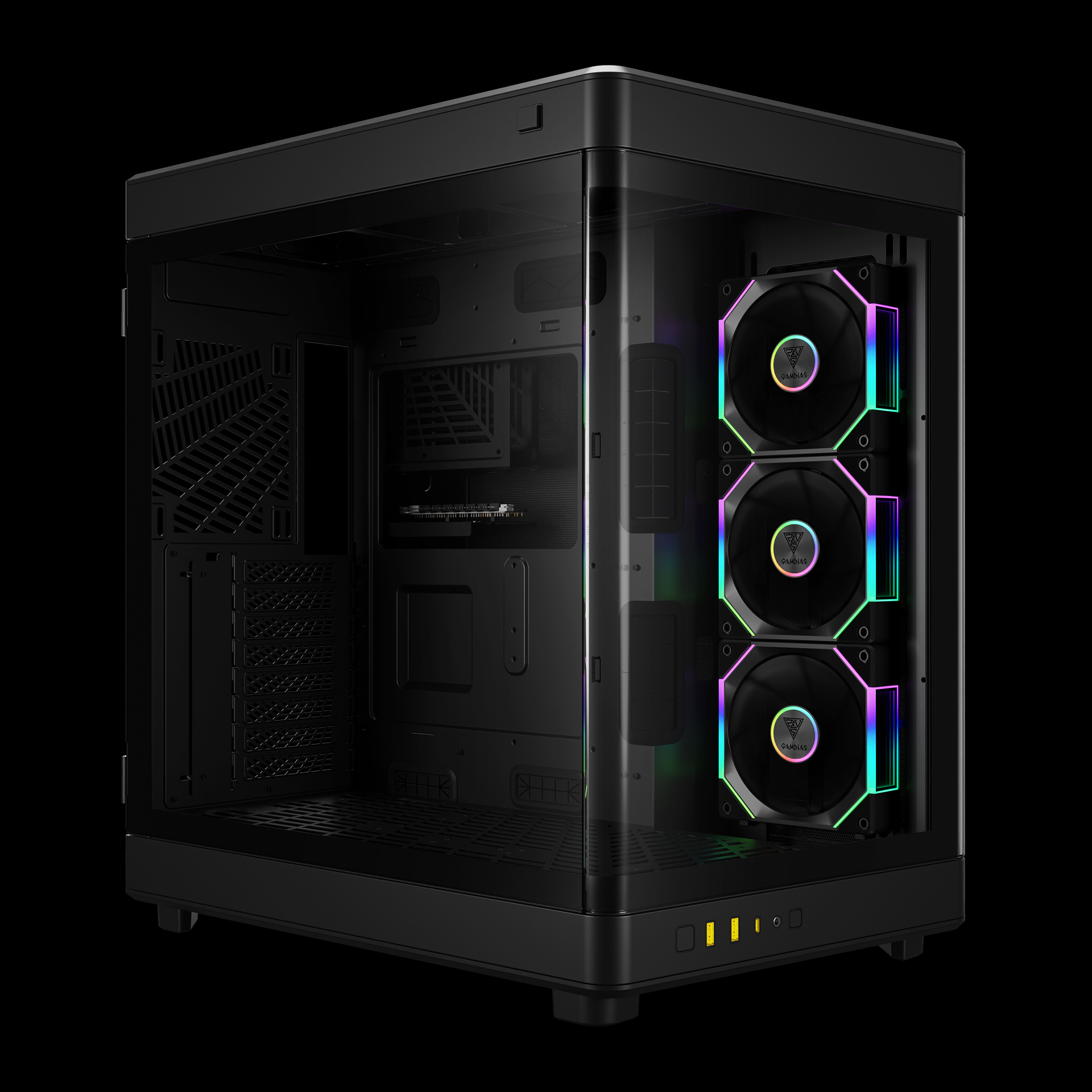 GAMDIAS NESO P1 PRO ARGB Full ARGB Gaming Case - Black