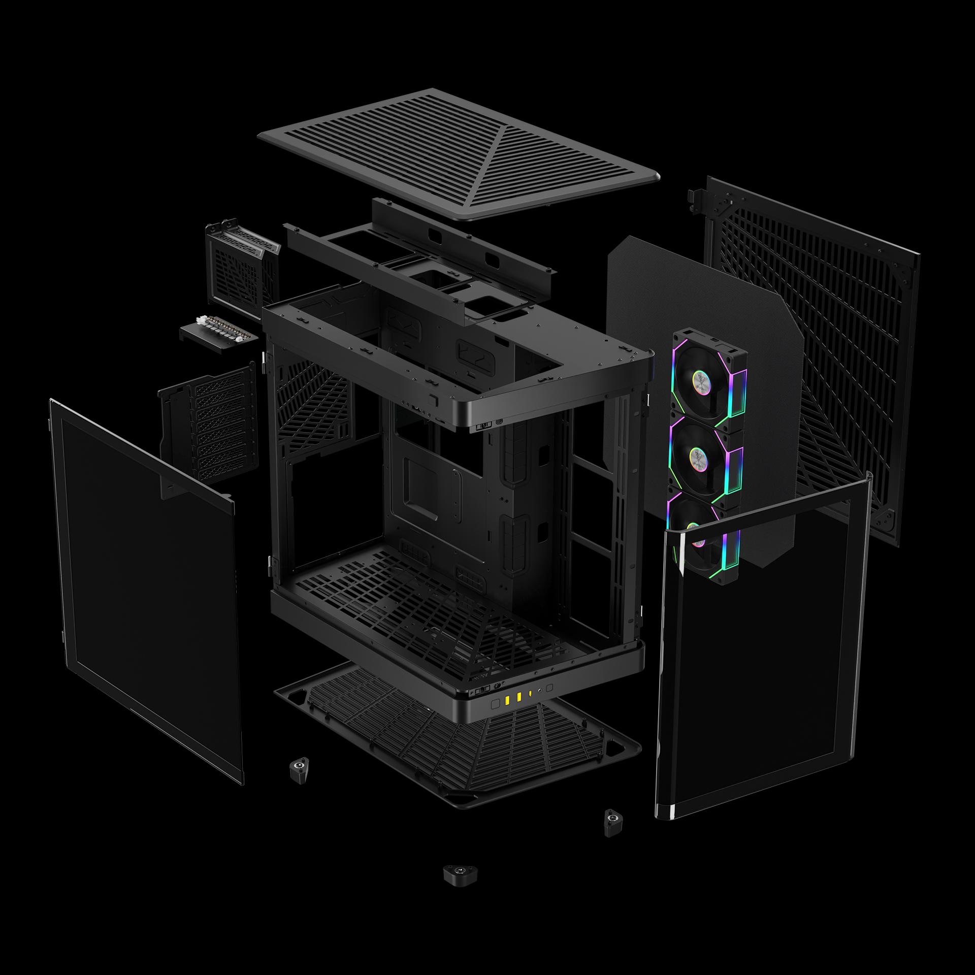 GAMDIAS NESO P1 PRO ARGB Full ARGB Gaming Case - Black