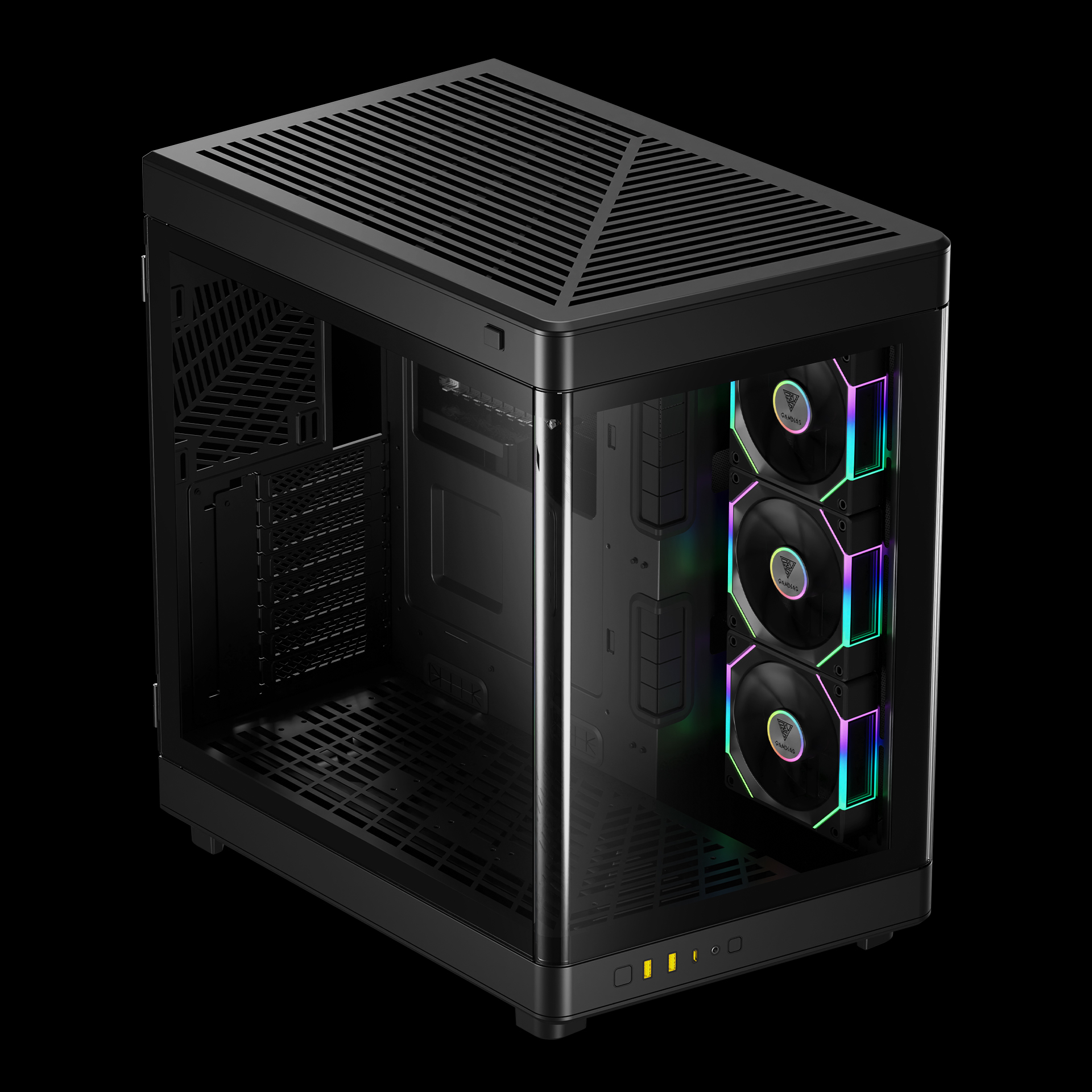 GAMDIAS NESO P1 PRO ARGB Full ARGB Gaming Case - Black