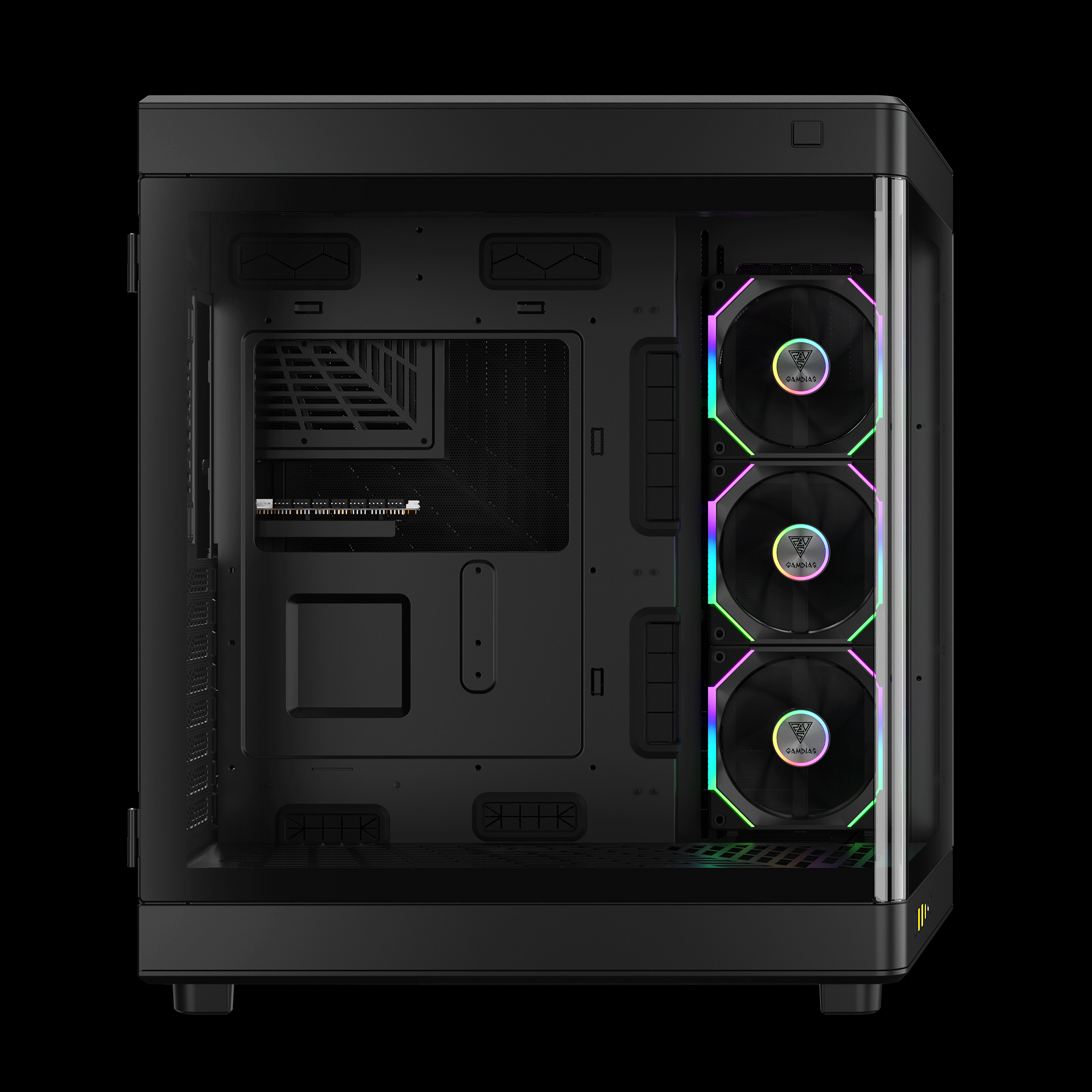 GAMDIAS NESO P1 PRO ARGB Full ARGB Gaming Case - Black