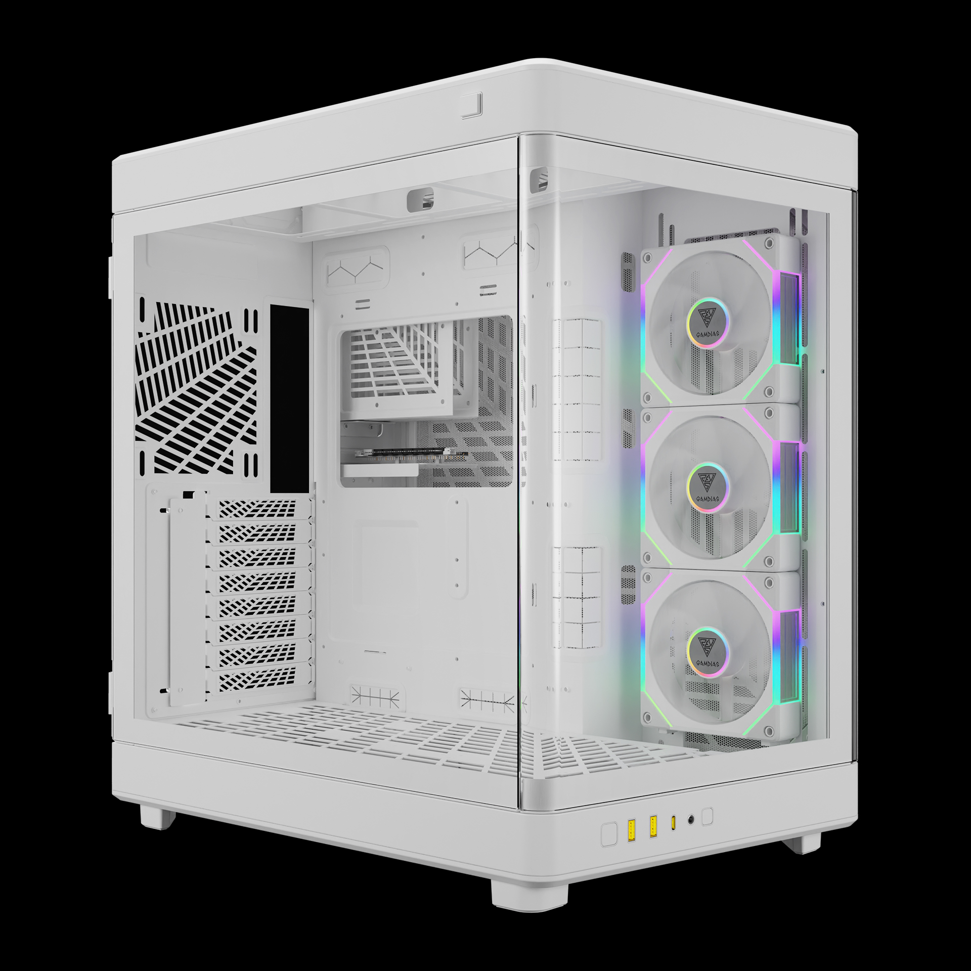 GAMDIAS NESO P1 PRO ARGB Full ARGB Gaming Case - White