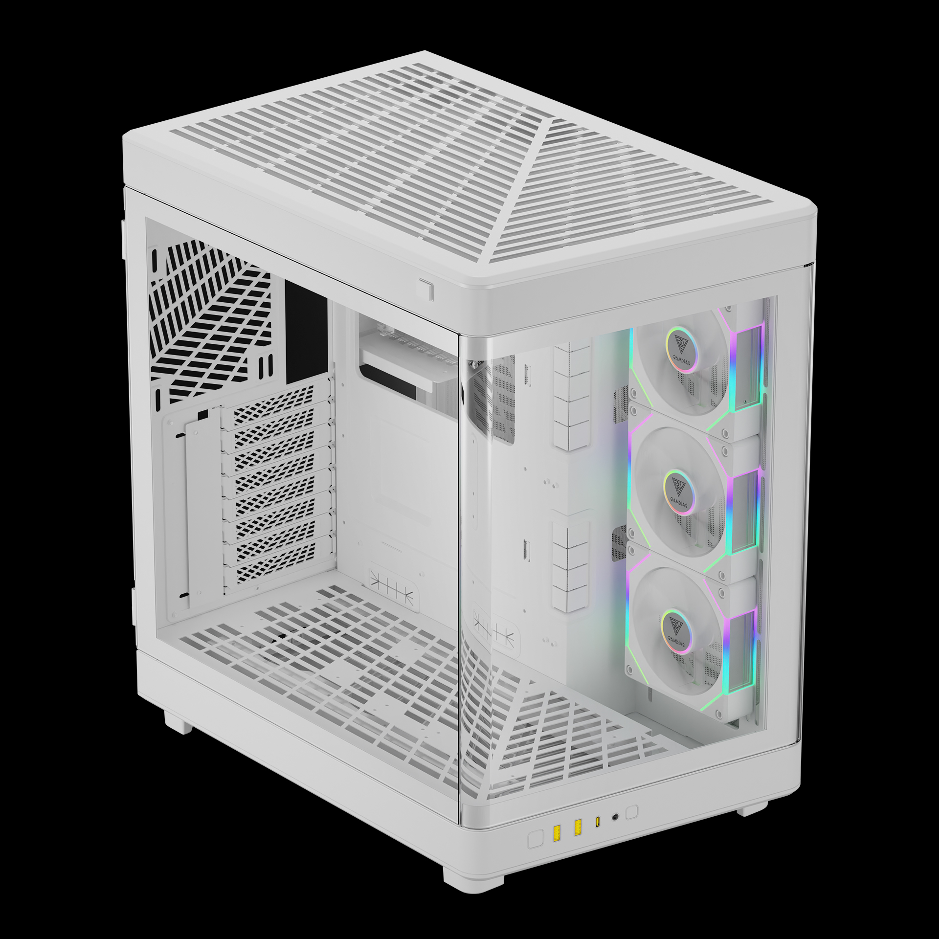 GAMDIAS NESO P1 PRO ARGB Full ARGB Gaming Case - White