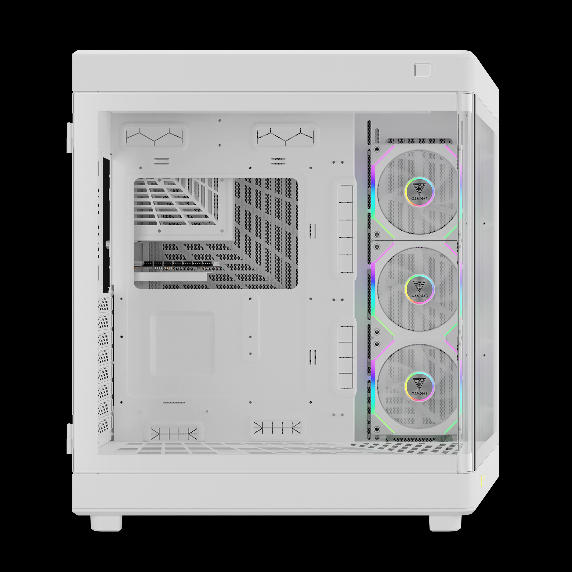 GAMDIAS NESO P1 PRO ARGB Full ARGB Gaming Case - White