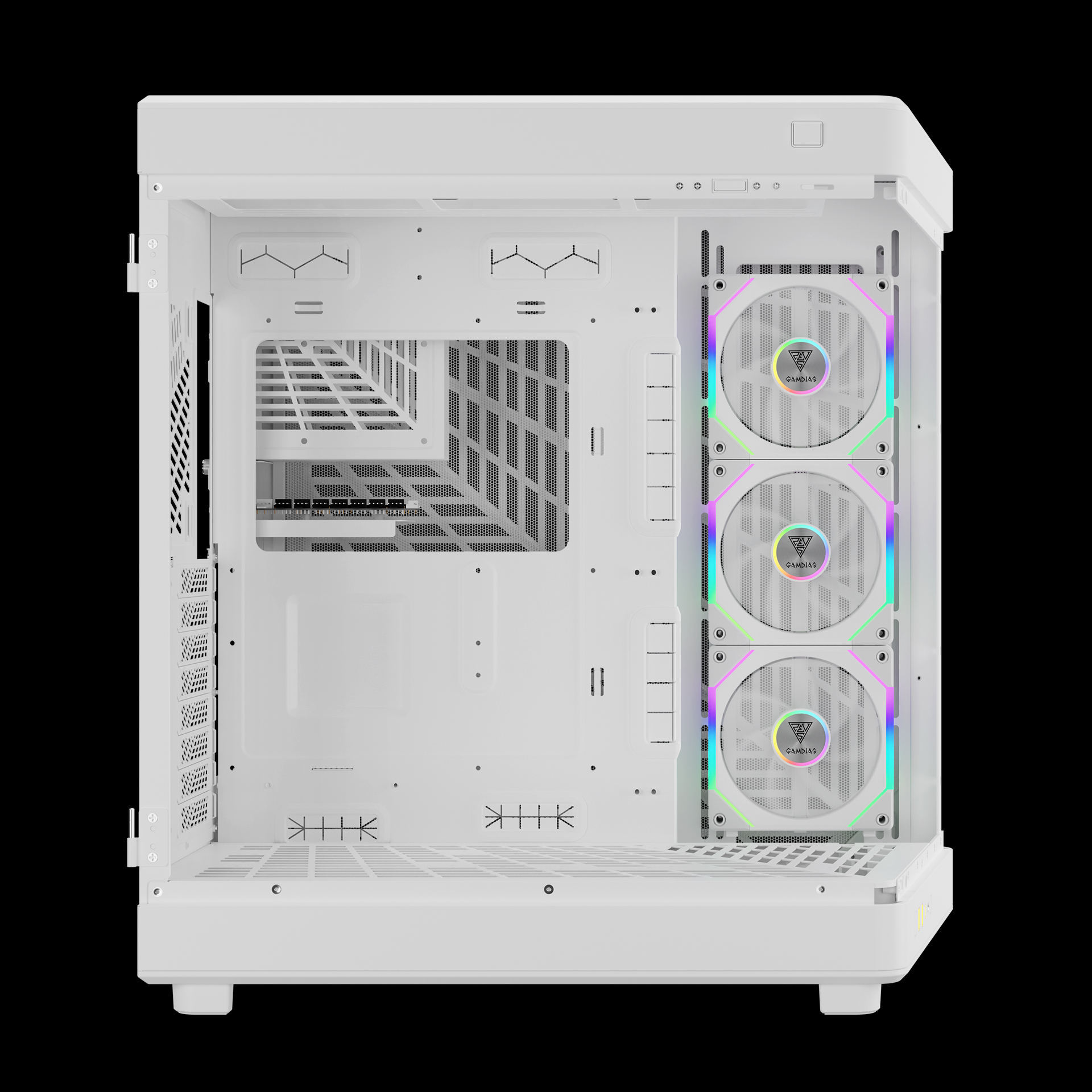 GAMDIAS NESO P1 PRO ARGB Full ARGB Gaming Case - White