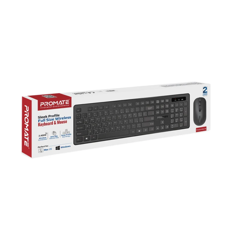 Promate ProCombo-13 Wireless Keyboard and Mouse Combo