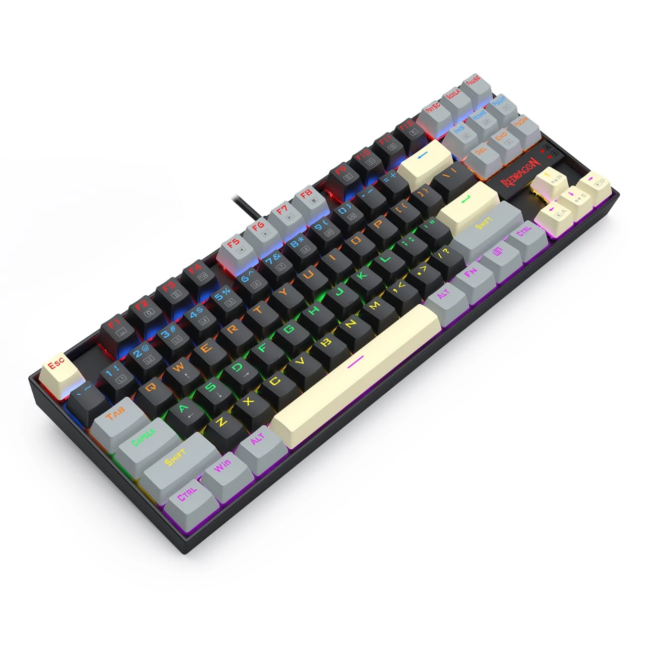 Redragon K552LGY KUMARA 87% Wired Mechanical Gaming Keyboard (BL-SW) - Grey