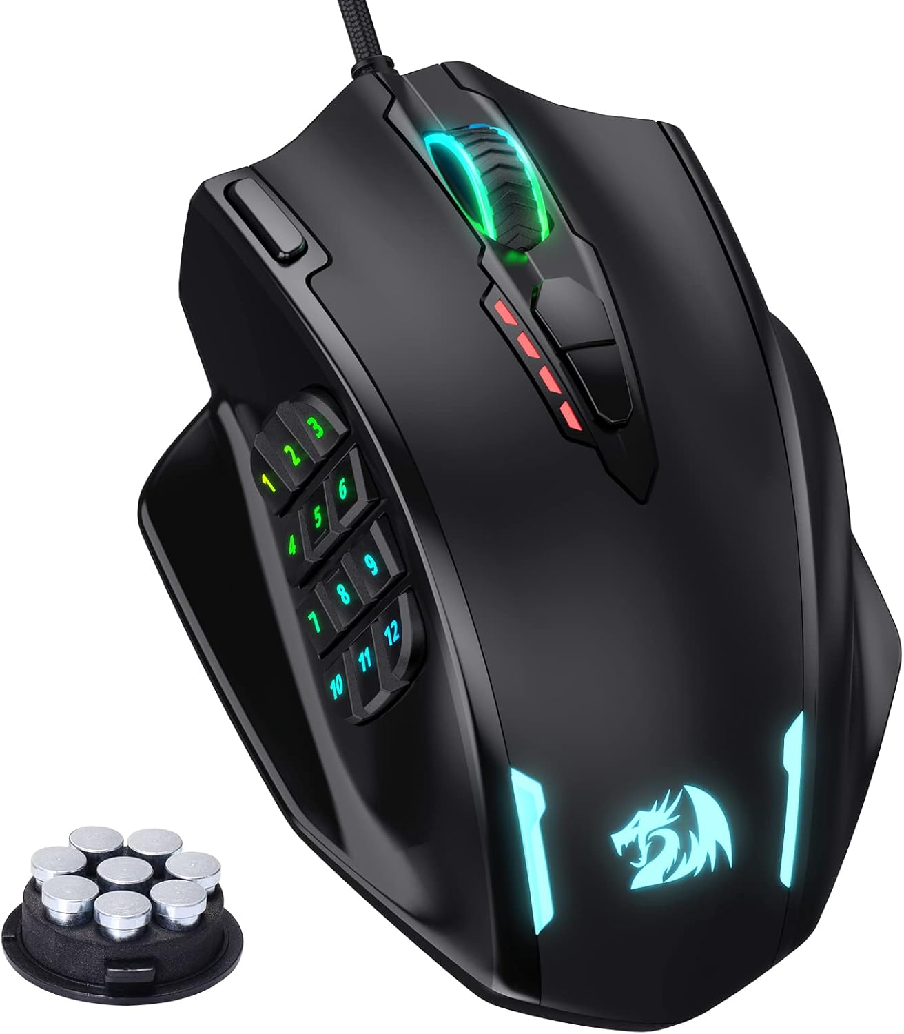 Redragon M908 IMPACT Wired Gaming Mouse - Black