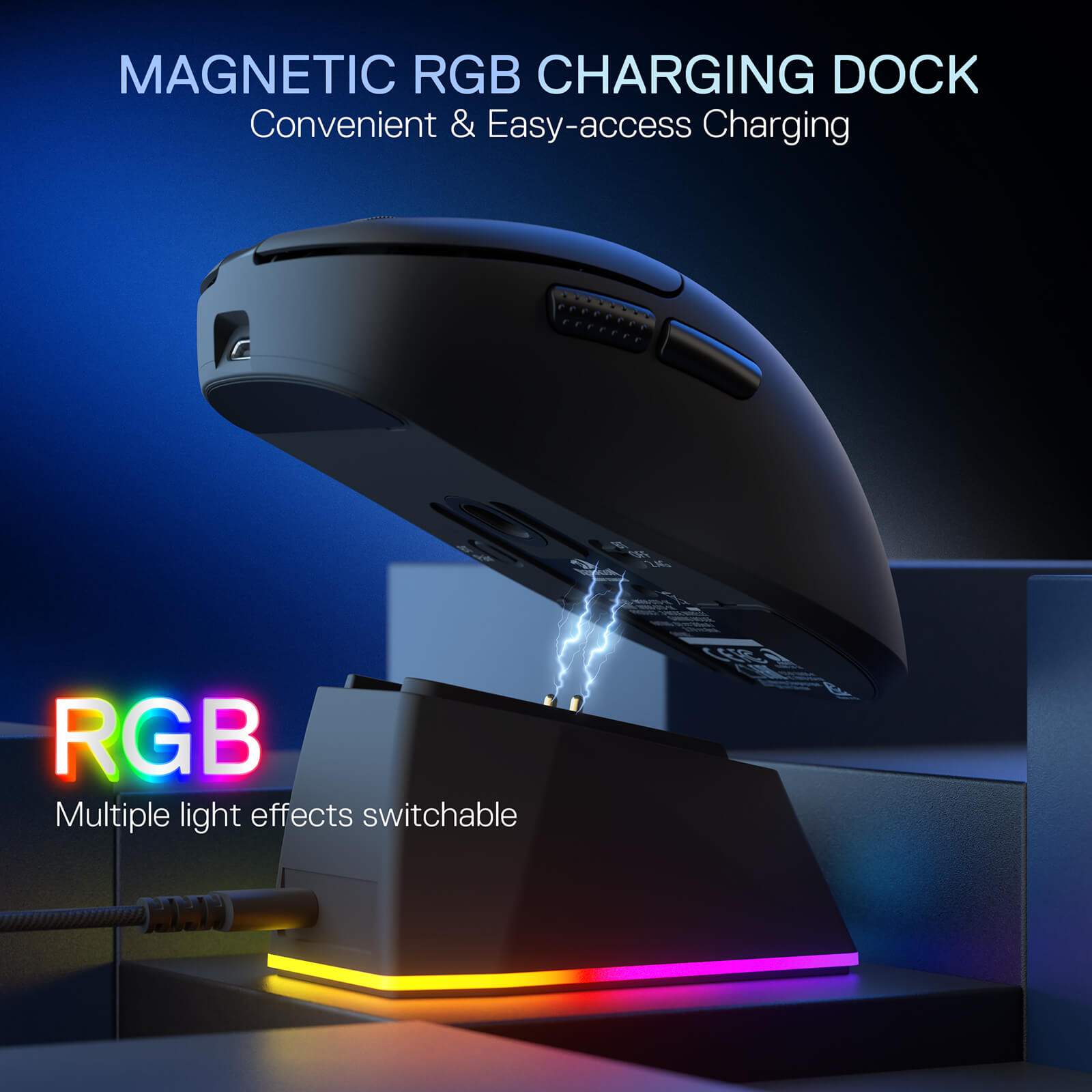 REDRAGON EBONY STANDARD M998-STD-1K 24000 DPI WIRELESS BLACK GAMING MOUSE