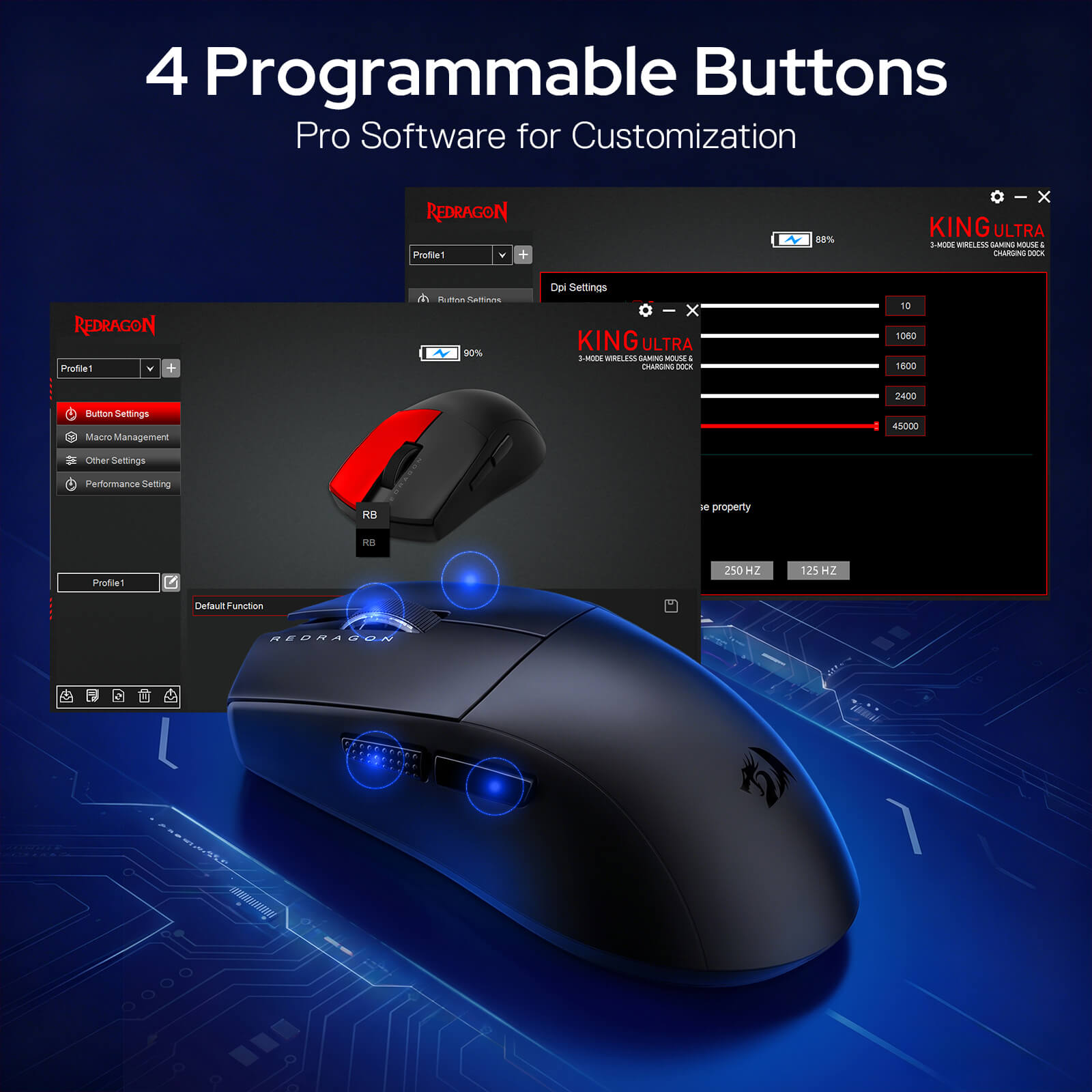 REDRAGON M999 KING ULTRA WIRELESS GAMING MOUSE