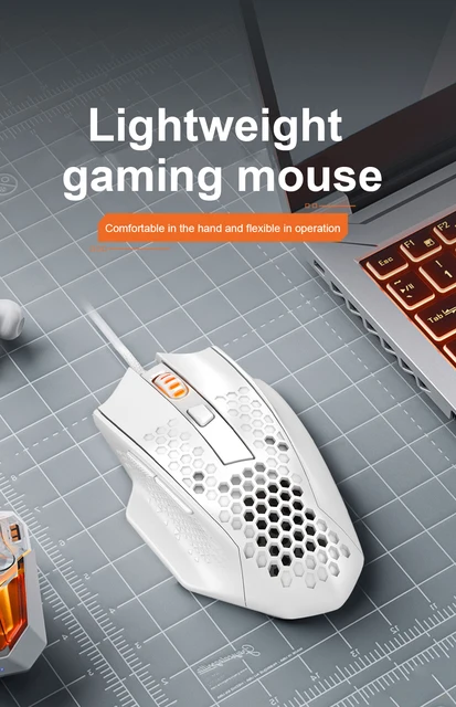 Redragon M585 Lightweight Wired Gaming Mouse - White