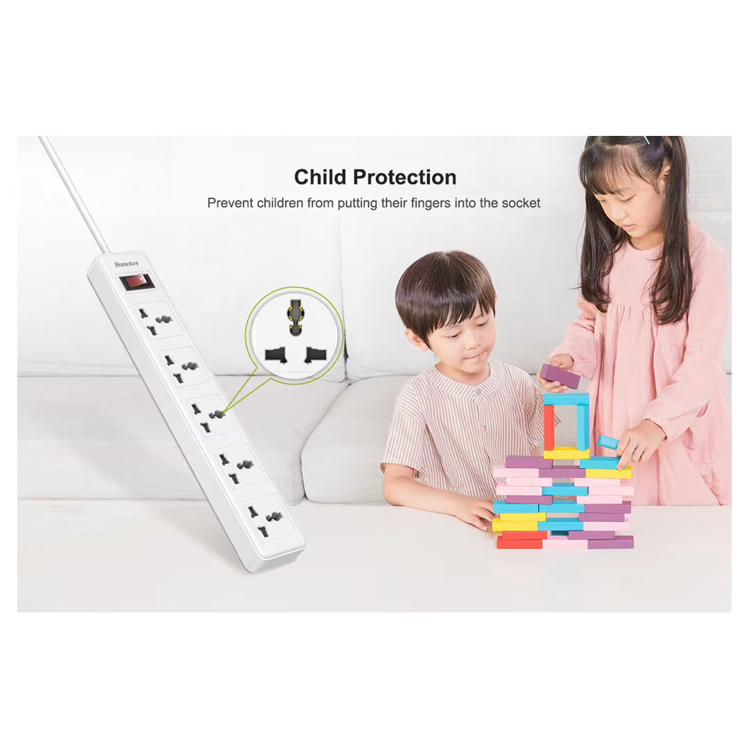 Huntkey PZC502 Power Strips Universal Standard 3M -5 Sockets