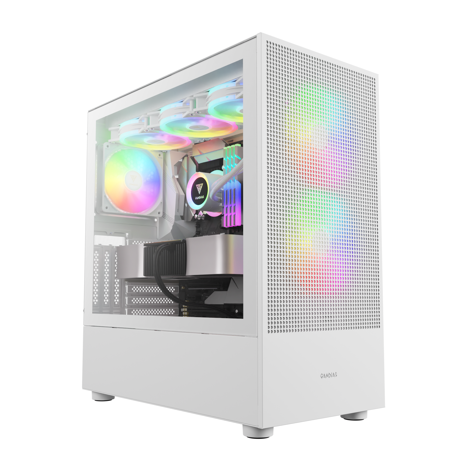GAMDIAS TALOS M3 Mesh ARGB Mid Tower Gaming ARGB - White