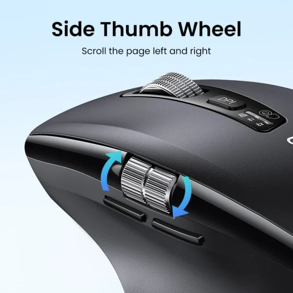 UGREEN Thumb Wheel & Side Scrolling Multi-Mode Wireless Bluetooth Mouse