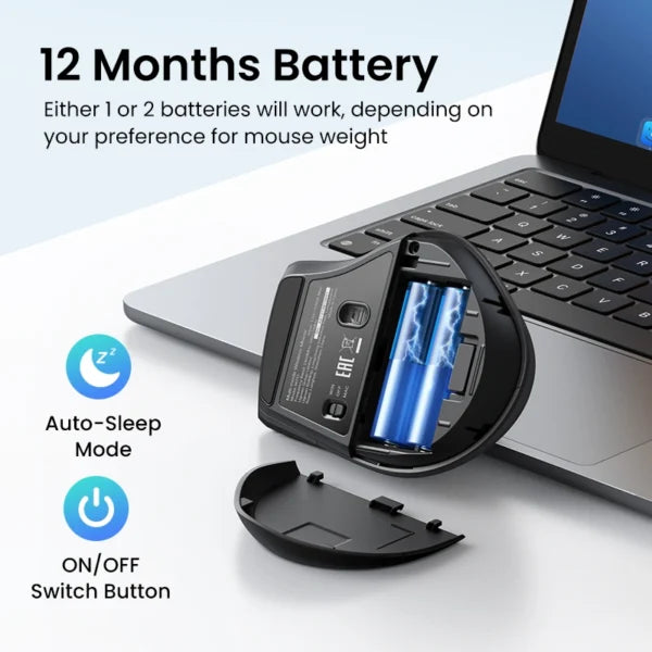 UGREEN Thumb Wheel & Side Scrolling Multi-Mode Wireless Bluetooth Mouse