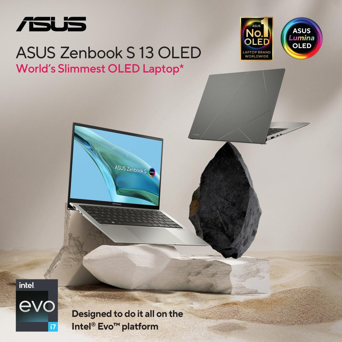 ASUS Zenbook s13 13.3 2.8K OLED Core i7 13th UX5304VA Basalt Grey Aluminum LAPTOP