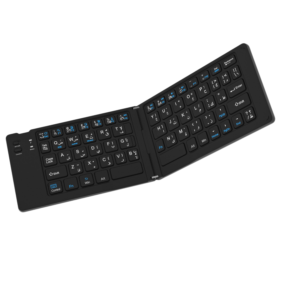 JEQANG JB-828 Wireless+BT Folding Keyboard - Black