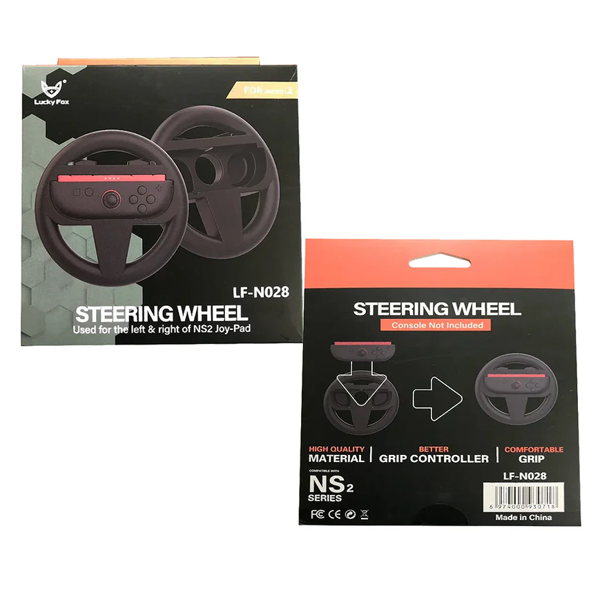 Lucky Fox Steering Wheel for Switch 2 Joy Con