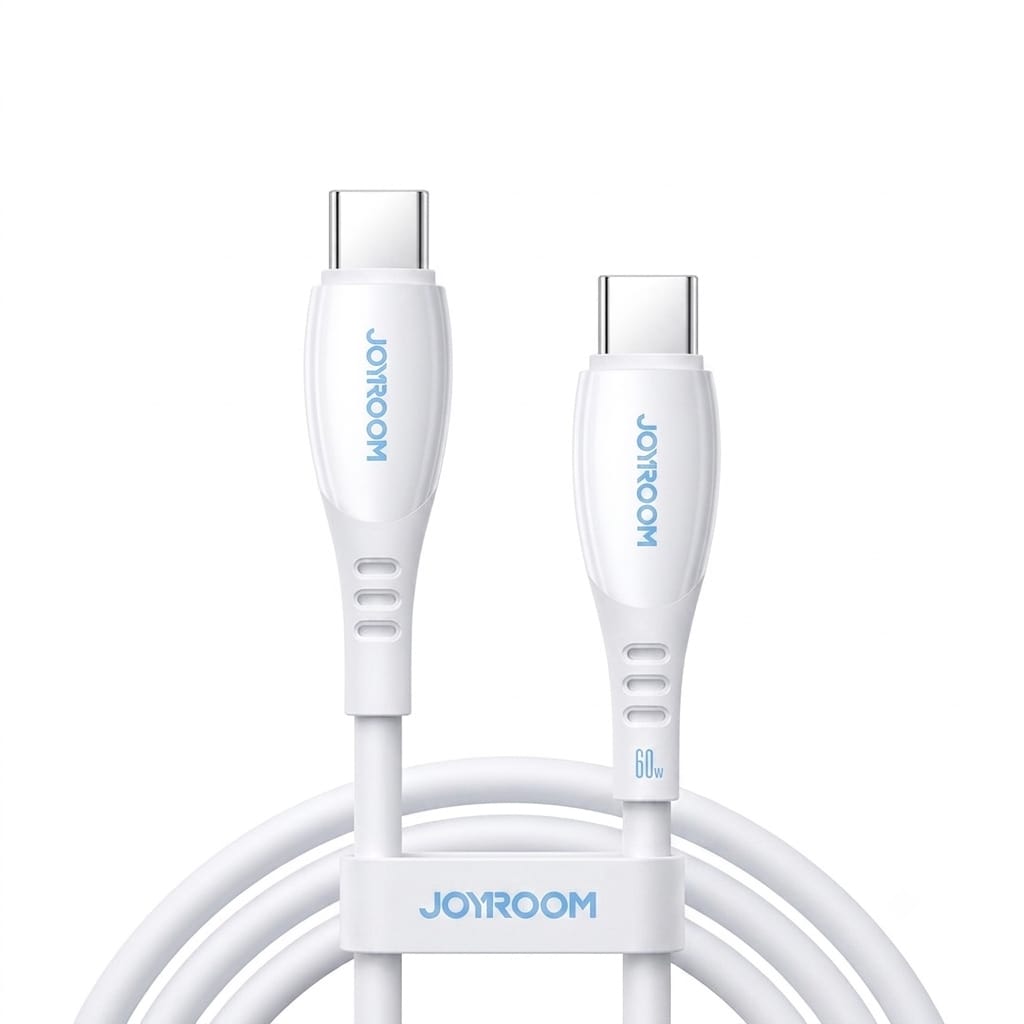 JOYROOM S-A59 Vibrant Series 60W Fast Charging Data Cable (Type-C to Type-C) - WHITE JOYROOM S-A59 Vibrant Series 60W Fast Charging Data Cable (Type-C to Type-C) - WHITE