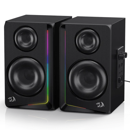 Redragon GS812 Wireless RGB Wooden Desktop Speakers