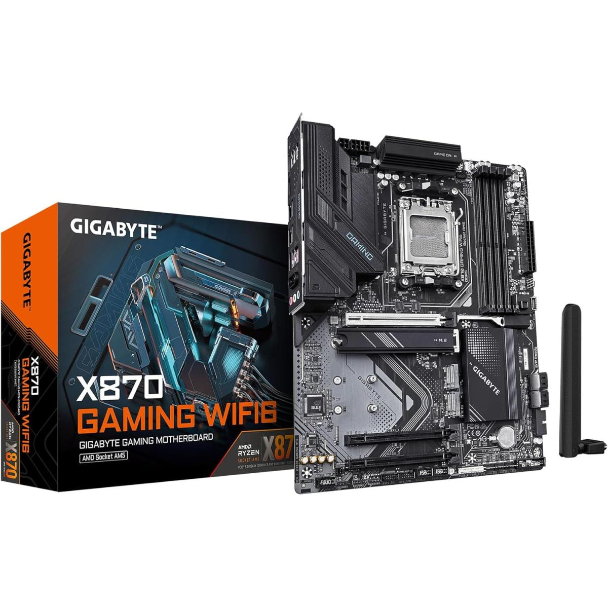 GIGABYTE X870 GAMING WIFI6 AMD RYZEN 7000 8000 9000 Series AM5/DDR5/PCIe 5.0/3xM.2 - ATX Gaming Motherboard