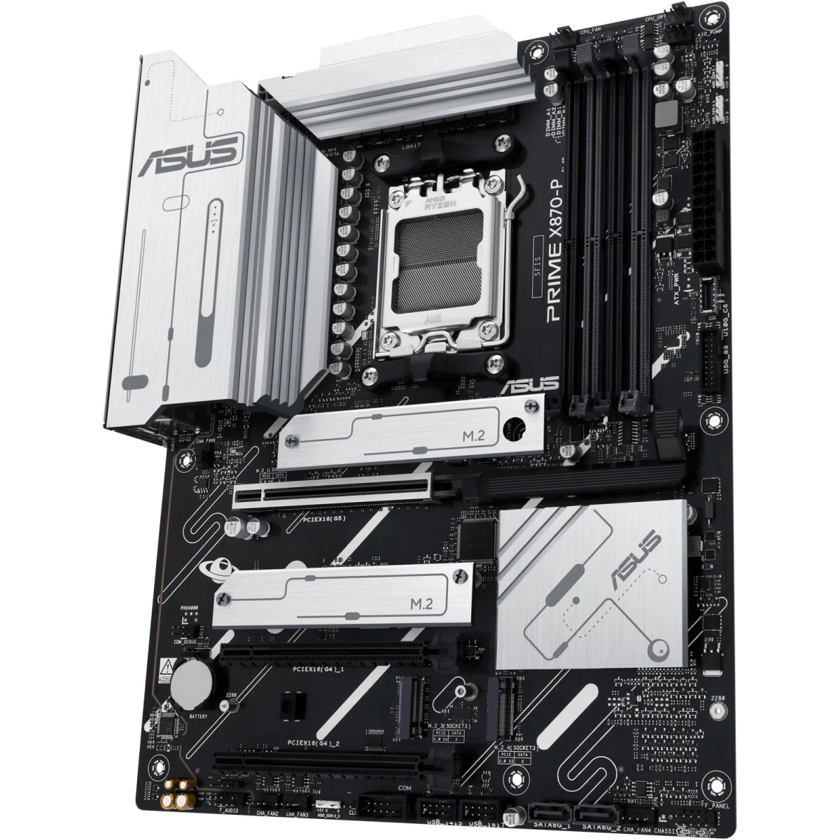 ASUS Prime X870-P AMD X870 AM5 ATX 4x M.2 Slots DDR5 USB 3.2 Gen 2x2 Type-C® USB4® Header & 2.5Gb Ethernet Motherboard