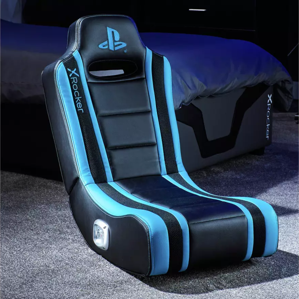 X Rocker PlayStation Geist 2.0 Floor Gaming Chair Blue/Black 