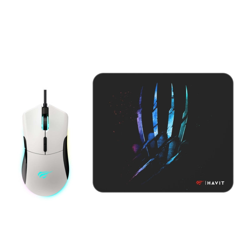 HAVIT MS1037CM /W/B GAMING MOUSE AND MOUSE PAD COMBO HAVIT MS1037CM /W/B GAMING MOUSE AND MOUSE PAD COMBO