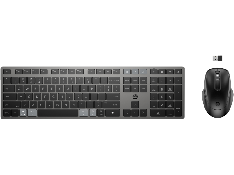 HP 725 Multi-Device Rechargeable Wireless Keyboard and Mouse Combo