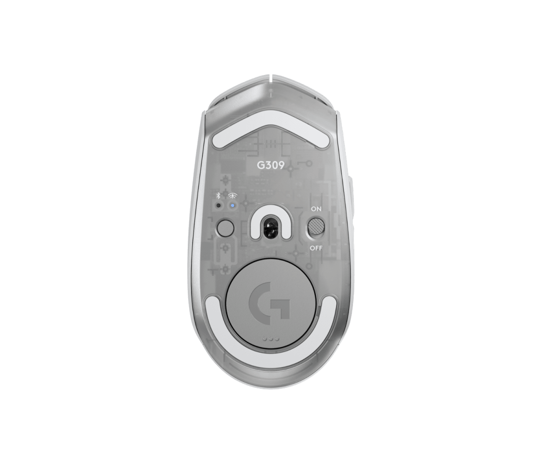Logitech G309 Lightspeed Wireless Gaming Mouse Lightweight LIGHTFORCE Hybrid Switches Hero 25K Sensor Buttons PC & Mac - White