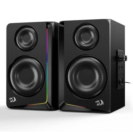 Redragon GS812 Wireless RGB Wooden Desktop Speakers