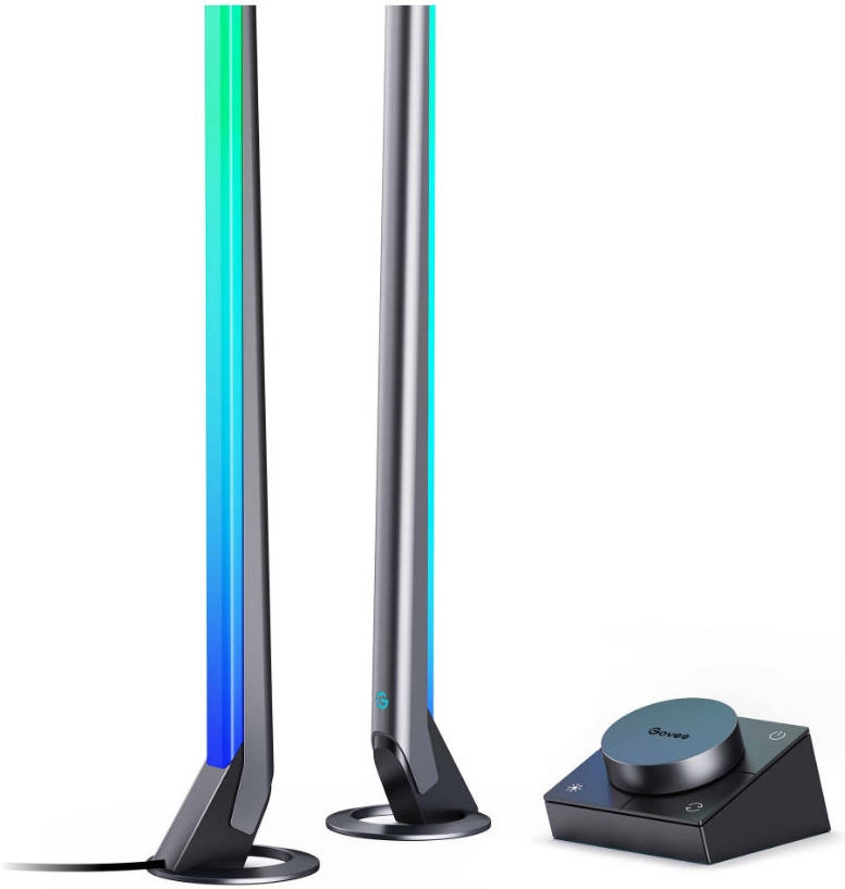Govee RGBIC Wi-Fi Gaming Light Bars, Smart Dial Controller, RGBIC Technology, 2.4GHz Wi-Fi + Bluetooth Connectivity
