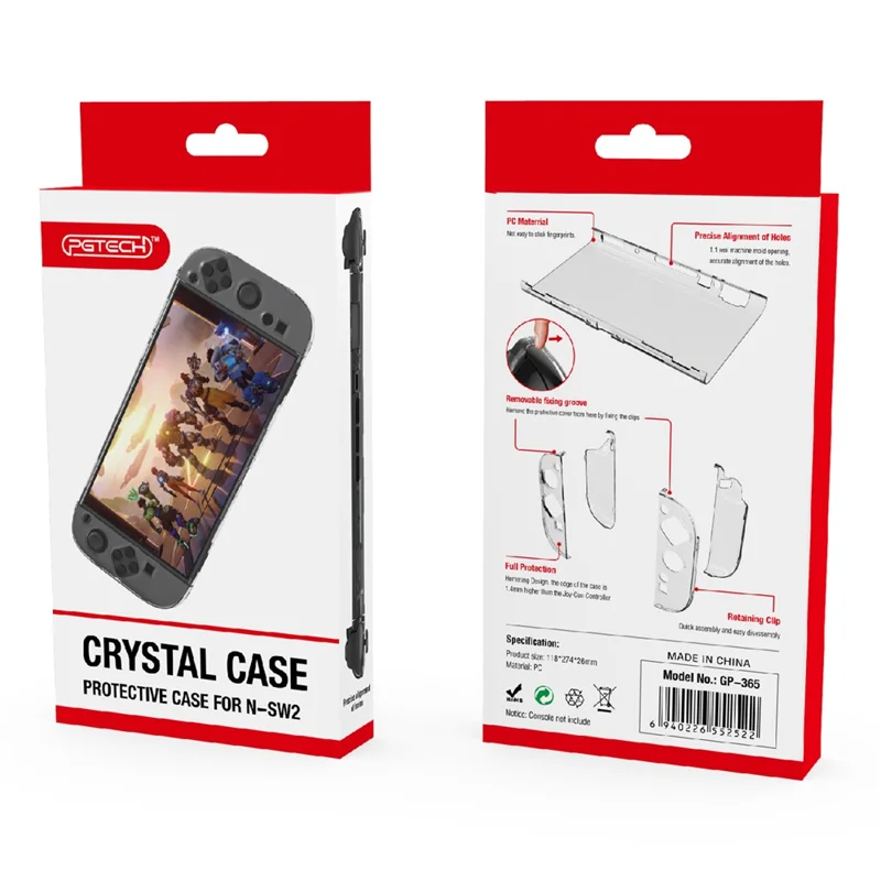 PGTECH CRYSTAL CASE PROTECTIVE CASE FOR SWITCH 2 PGTECH CRYSTAL CASE PROTECTIVE CASE FOR SWITCH 2