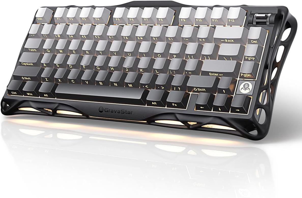 GravaStar Mercury K1 75% Wireless Mechanical Gaming Keyboard - Gradient Black