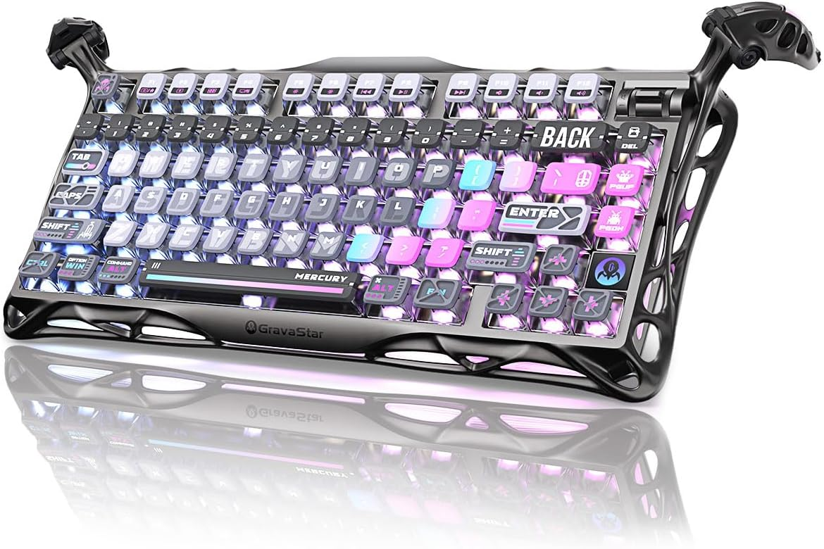 GravaStar Mercury K1 Pro 75% Wireless Mechanical Gaming Keyboard Special Edition - Cyberpunk