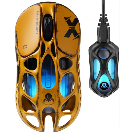 GravaStar Mercury X Pro Wireless Gaming Mouse Special Edition - Battle Worn Yellow
