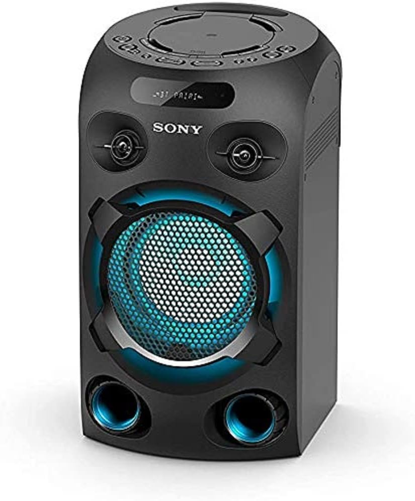 SONY MHC-V02/B- HIGH POWER PARTY SPEAKER WITH BLUETOOTH,MULTI-DEVICE CONNECTION,SPEAKER LIGHT