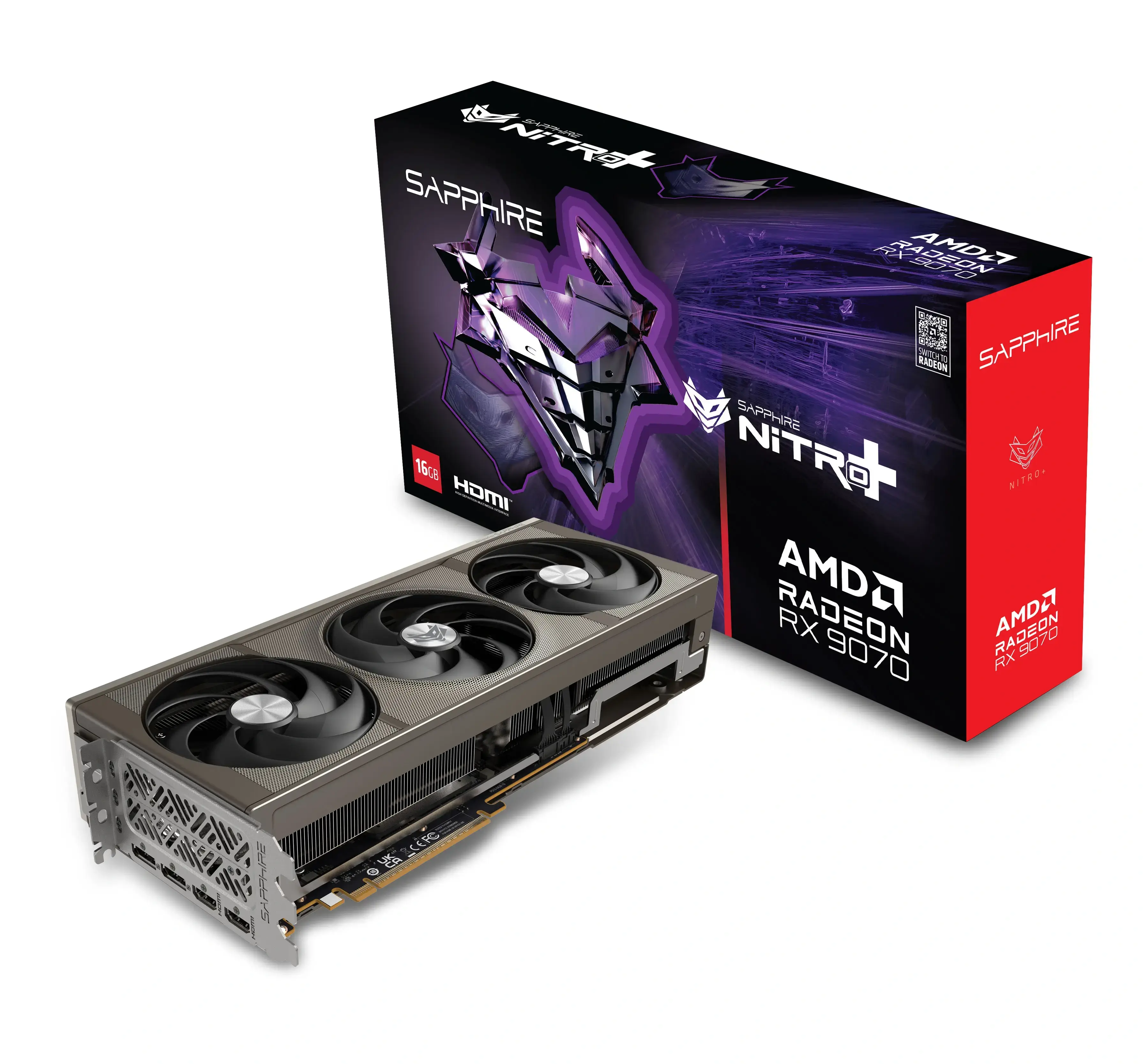 SAPPHIRE NITRO+ AMD Radeon RX 9070 Gaming OC 16GB GDDR6 Graphics Card - AMD RDNA 4 Architecture
