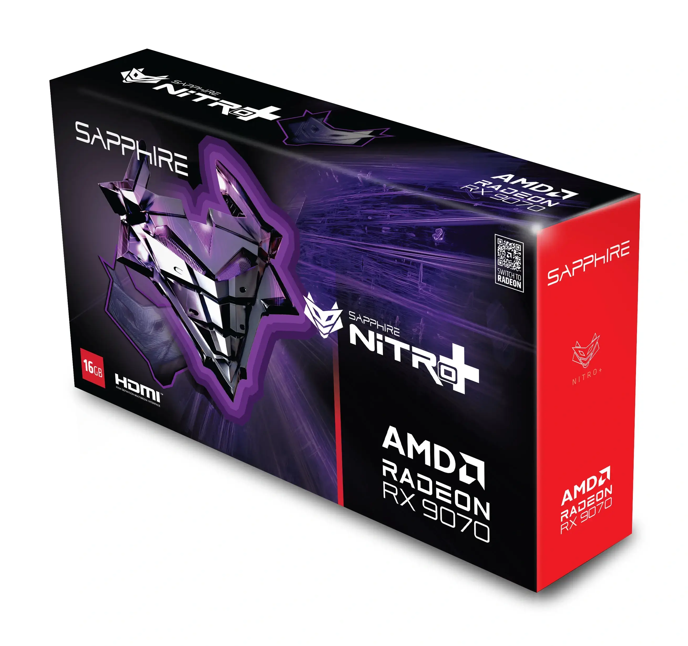 SAPPHIRE NITRO+ AMD Radeon RX 9070 Gaming OC 16GB GDDR6 Graphics Card - AMD RDNA 4 Architecture