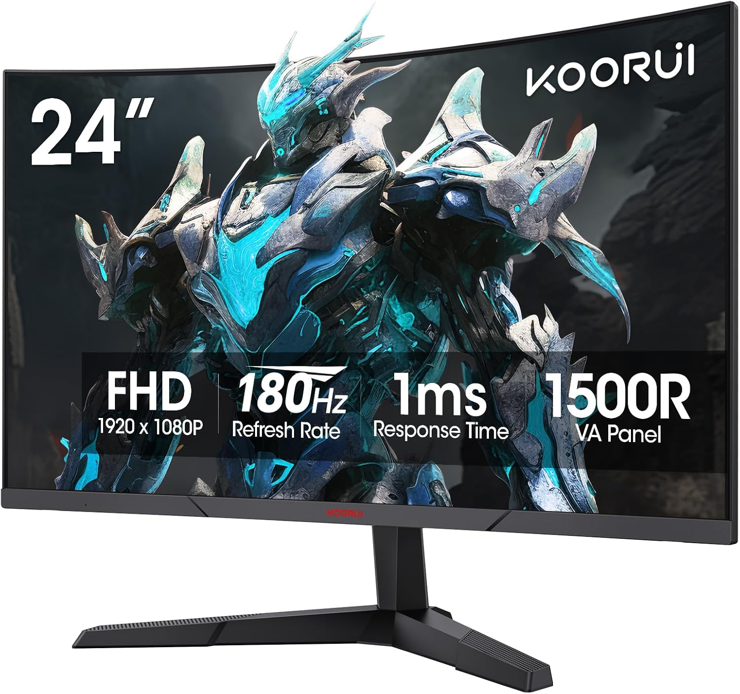 KOORUI 24'' 24E6CA Curved FHD 180Hz Gaming Monitor