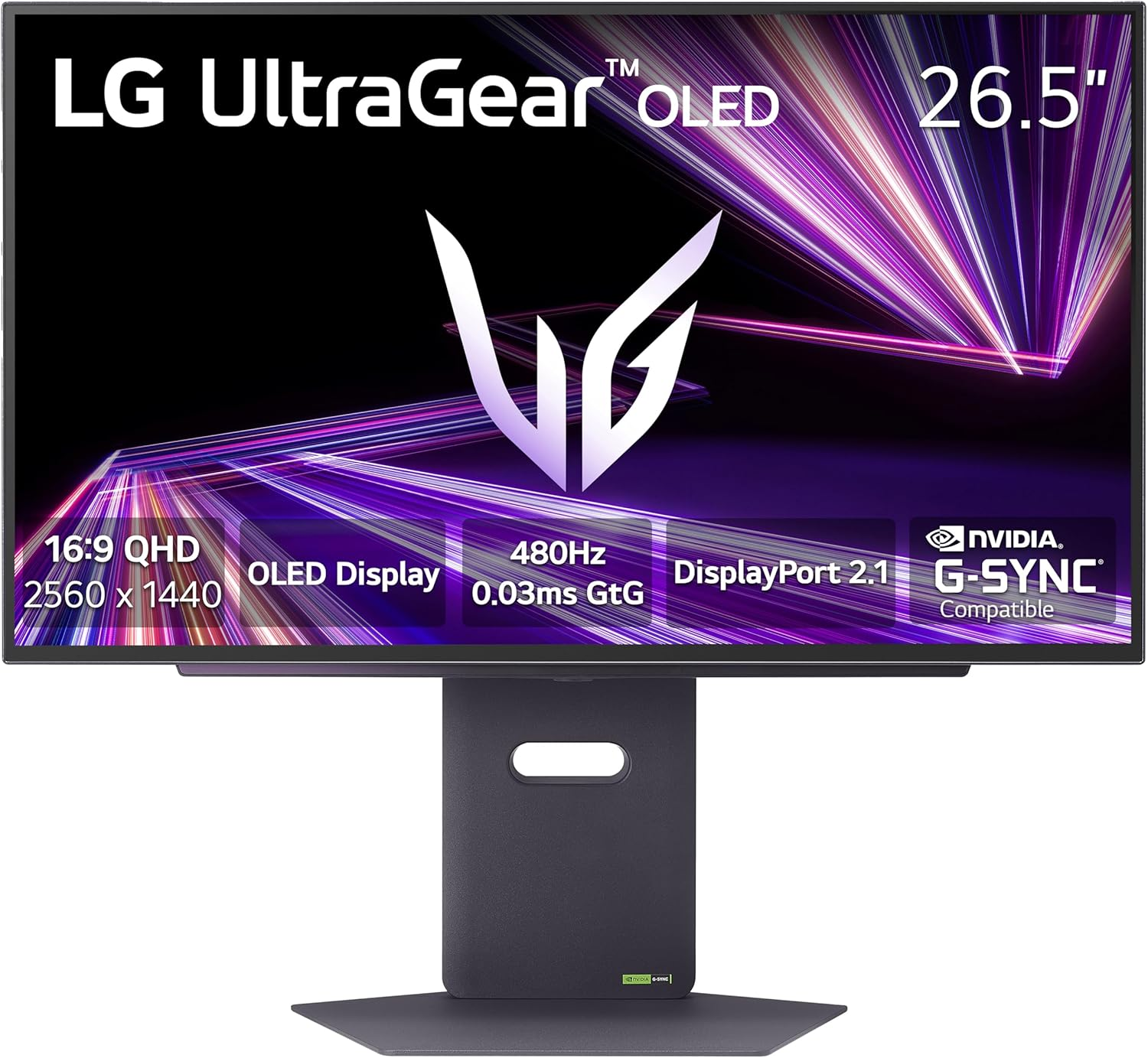 LG 27GX790A-B 27 UltraGear OLED QHD 480Hz DisplayPort 2.1 G-Sync FreeSync Premium Pro