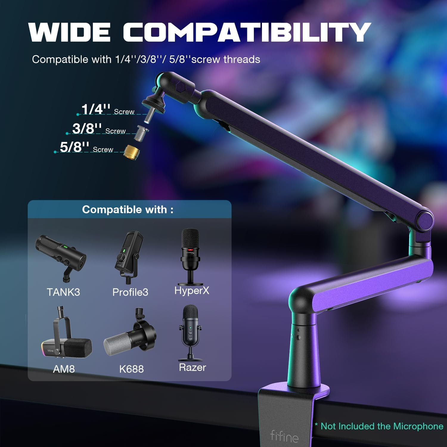 FIFINE BM88 PREMIUM BOOM ARM STAND BLACK
