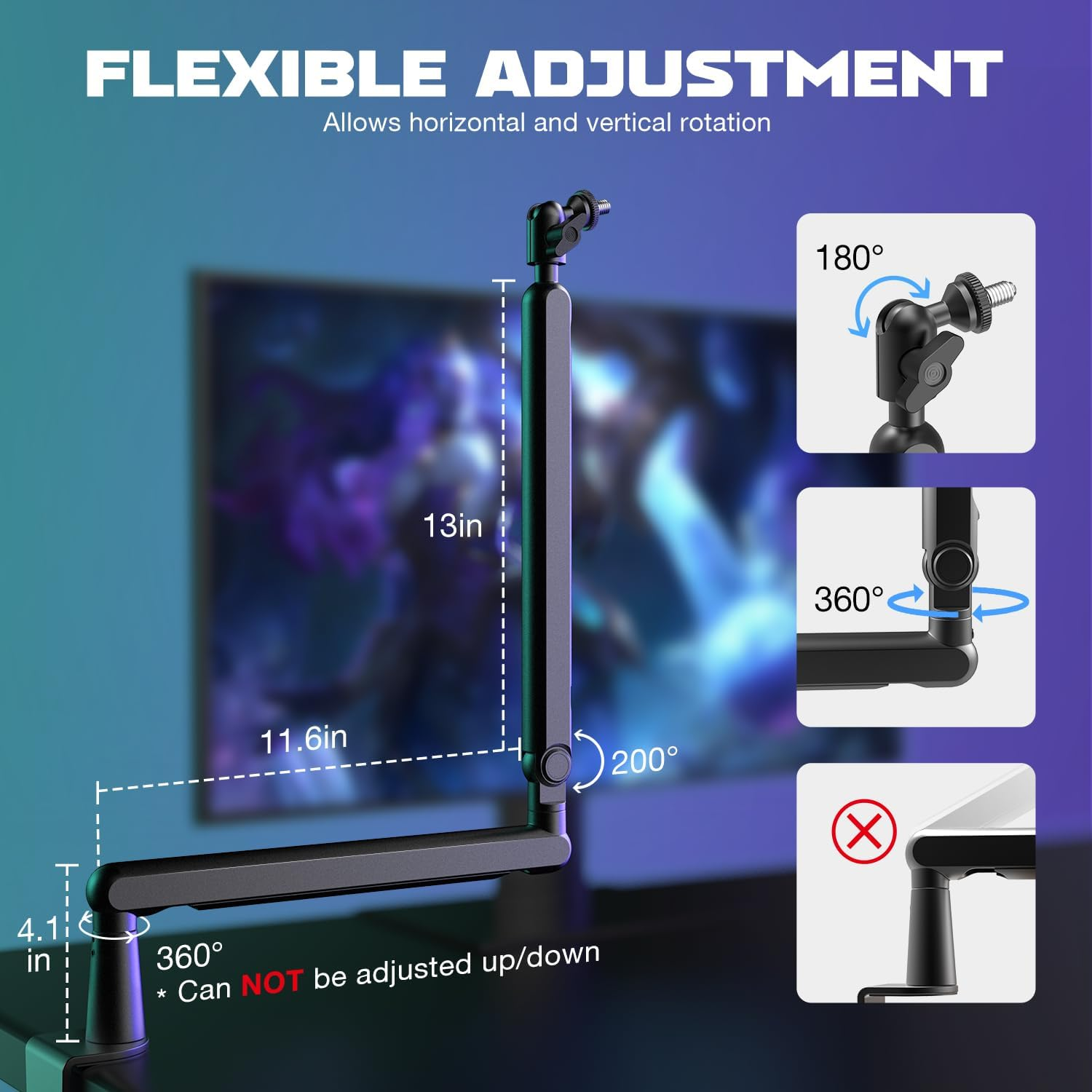 FIFINE BM88 PREMIUM BOOM ARM STAND BLACK