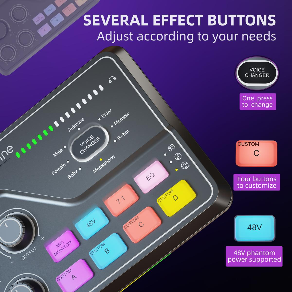 FIFINE SC8 USB AUDIO MIXER FOR PC PS4