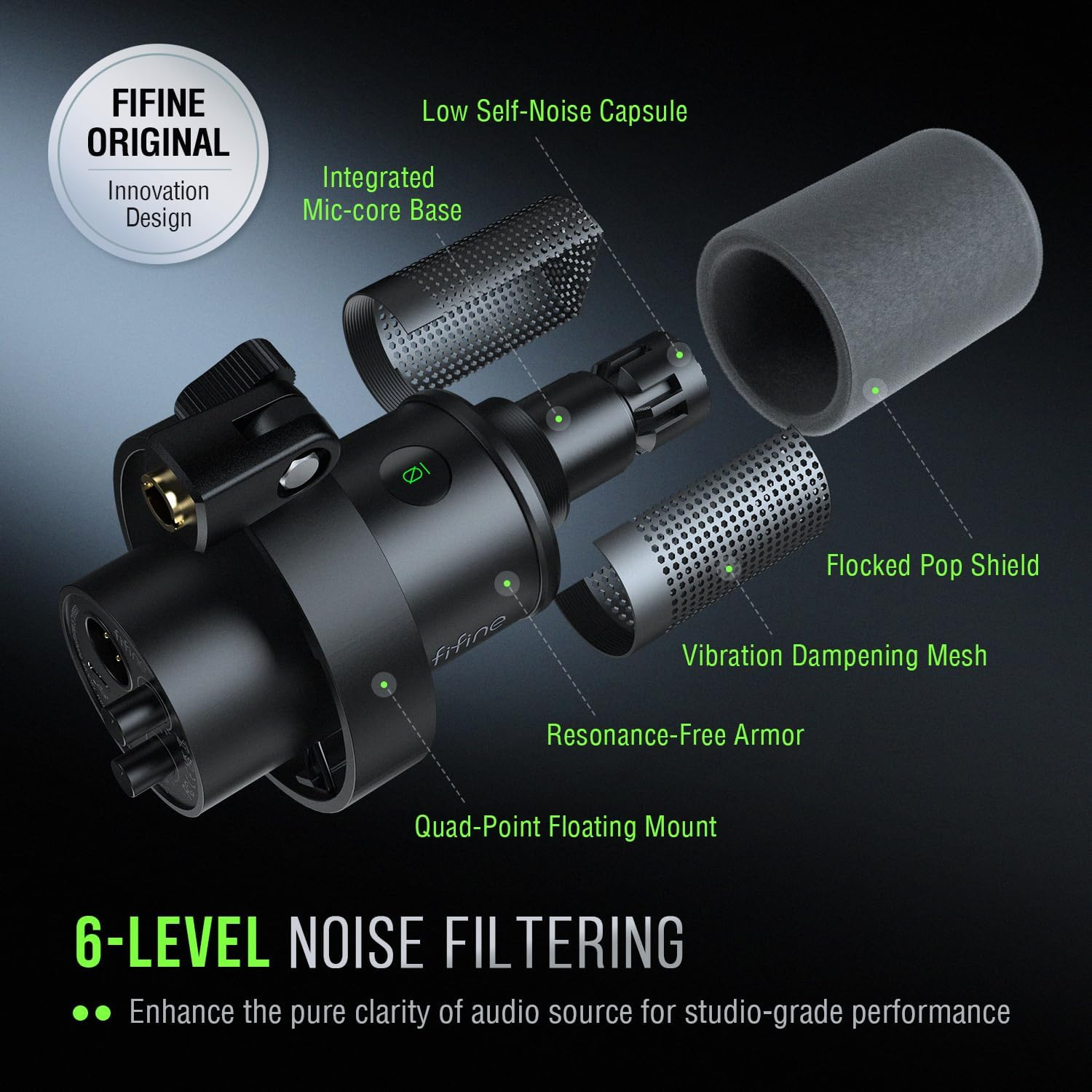 FIFINE K688 XLR USB DYNAMIC PODCAST MICROPHONE